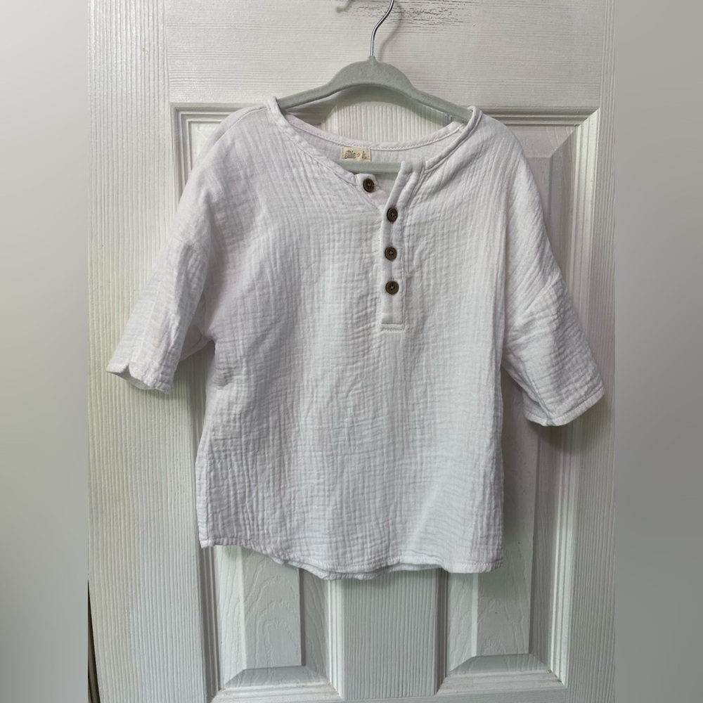 Erie + H Jenken White Linen Top, 4